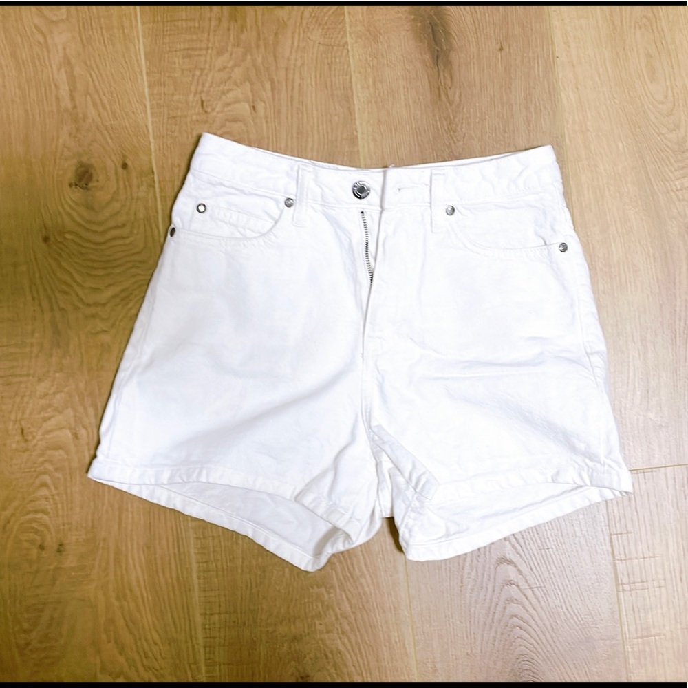 ASOS White High Waist Denim Shorts